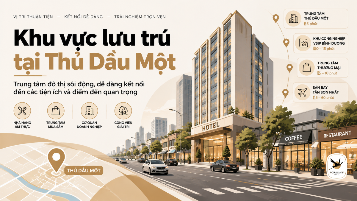 Khu vực khách sạn ở Thủ Dầu Một thuận tiện di chuyển