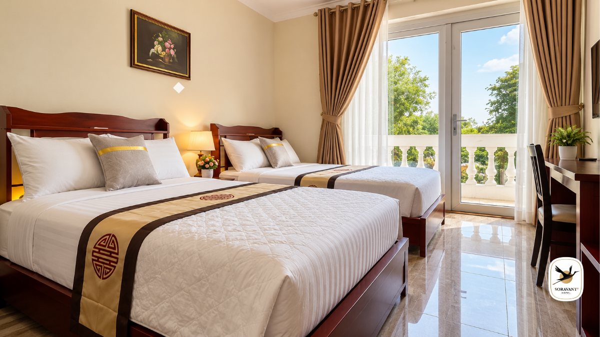Phòng nghỉ Soravant Hotels phù hợp cho khách công tác tại Bình Dương